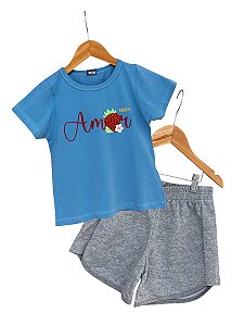 Conjunto Comfy: T-Shirt + Short Moletom