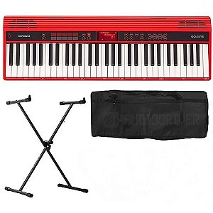 KIT Teclado Roland GO-61K Go-Keys + Capa + Suporte X - AudioDriver