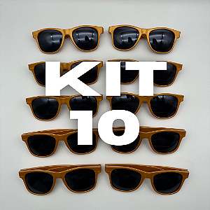 KIT 10 BALLON FESTA DOURADO