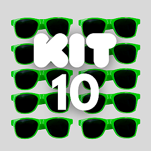 KIT 10 BALLON FESTA VERDE NEON