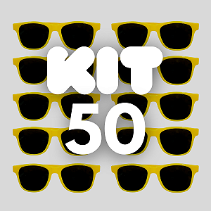 KIT 50 BALLON FESTA AMARELO NEON