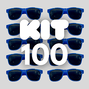 KIT 100 BALLON FESTA AZUL BIC - PERSONALIZADO TAMPOGRAFIA