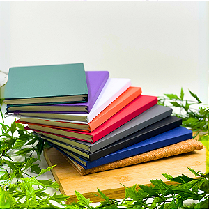 CADERNETA DE COURO SINTÉTICO MOLESKINE SEM PAUTA