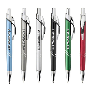 CANETA METAL SILVER COLORS