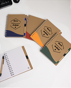 BLOCO DE ANOTAÇÕES COM CANETA ECOLÓGICO