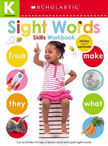 kindergarten skills workbook sight words