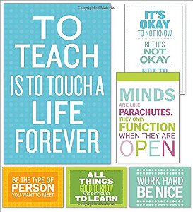 Inspirational quotes posters set bulletin board