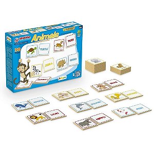 MEMORIA ANIMAIS EM INGLES - MDF- 30 PEÇAS -REF 783