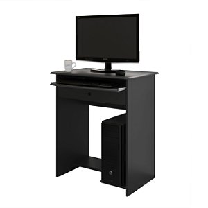 Mesa de computador escrivaninha com 1 gaveta barata simples preta