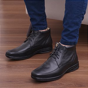 Bota Social Masculina Ortopédica Em Couro Legítimo
