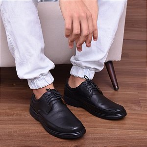 Sapato Masculino Oxford Social Conforto Em Couro Legítimo