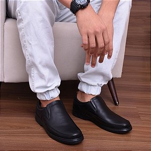Sapato Social Conforto Masculino Em Couro Legítimo
