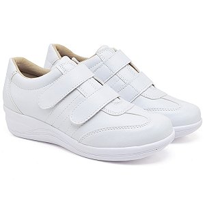 Mocassim Feminino Ortopédico Tênis Conforto Macio Anti Stress  Sapato Confortável  Velcro