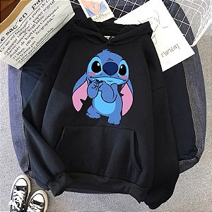 Casaco moletom flanelado Stich