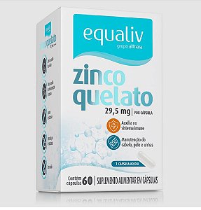 Zinco Quelato 29,59mg 423%IQR 60caps.