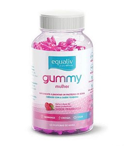Gummy Mulher - 60 gomas - Sabor Framboesa