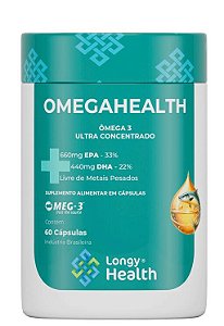 Ômega 3 OMEGAHEALTH 60 cápsulas - Longy Health