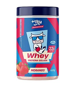 Whey Isolado +Mu Performance - Morango - Pote 450g