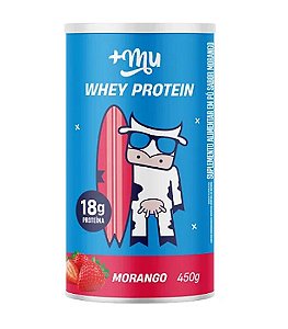 Whey Concentrado +Mu - Morango - Pote 450g