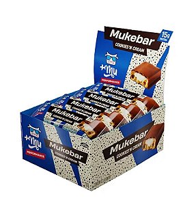 Mukebar +Mu Performance 15g de Proteína - Cookies'n Cream - Caixa 12 unidades - 720g