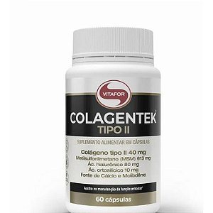COLAGENTEK TIPO II 60 CAPSULAS 790MG (CONTEUDO)