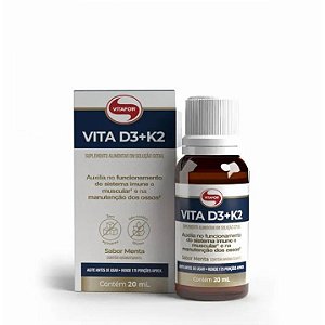 VITA D3 + K2 GOTAS FRASCO 20ML SABOR MENTA