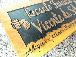 Placa Decorativa Personalizada para Área de Churrasco - 40 x 20 cm
