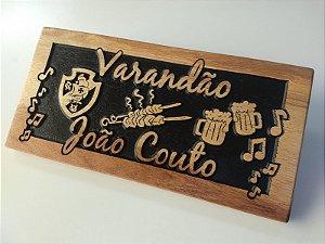 Placa Decorativa Personalizada para Área de Churrasco - 40 x 20 cm