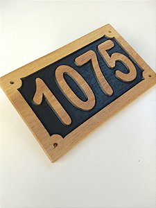 Número Residencial Personalizado em Madeira - 40 x 20 cm