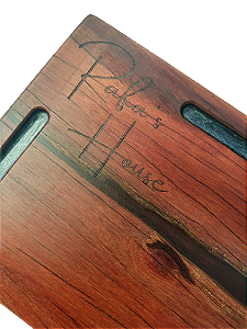 Bloco/Tábua de Corte Personalizado com Canaleta Resinada