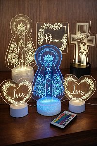 Luminárias personalizadas em acrílico