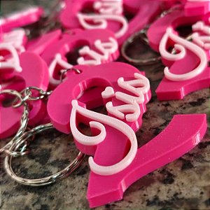 Kit 50 Chaveiros Personalizados em 3D – Nome, Logo ou Tema
