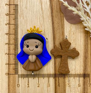 BISCUIT KIT NOSSA SENHORA APARECIDA E CRUCIFIXO