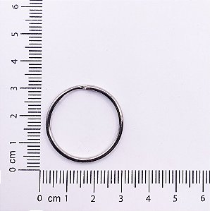 ARGOLA PARA CHAVEIRO 25MM FERRO 20 PEÇAS