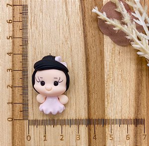 PINGENTE BISCUIT BAILARINA CABELO PRETO
