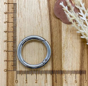 ARGOLA MOSQUETÃO 3,5CM NÍQUEL - 2PÇS