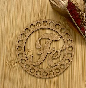 BASE MDF CORTE A LASER DECORATIVO FÉ 10CM