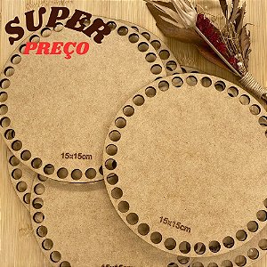 BASE MDF CRU 3MM REDONDA  - 25 PÇS
