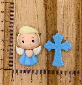 KIT BISCUIT ANJINHO AZUL CLARO CABELO LOIRO