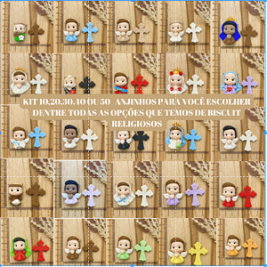 Kit Biscuit Rosário / Espirito Santo / Anjinhos / Santos - KIT PRA VC ESCOLHER