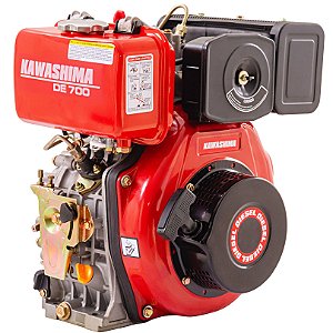 Motor Estacionário Kawashima DE700 296CC 7HP 4T À Diesel 3600RPM Com Partida Manual Autorretrátil