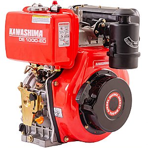 Motor Estacionário Kawashima DE1000EO 406CC 10HP 4T 3600RPM Com Partida Elétrica e Manual À Diesel