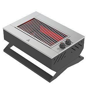 Churrasqueira A Gás Sobrepor Portatil NEW-ALP-2010 C/ Grelha Uruguaia inox