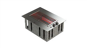 Churrasqueira A Gás Embutir SLIM-ALP-2027 C/ Grelha maciça inox 304