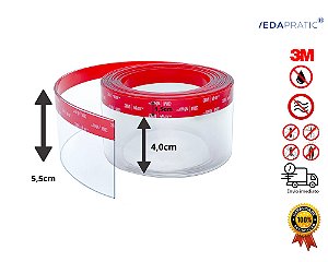 Veda Frestas 5,5 Cm de Altura Transparente