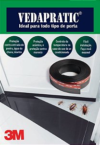 Veda Frestas 5,0 Cm de Altura Preto