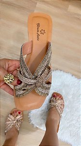Chinelo Cris Ouro Rosê