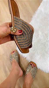 Chinelo Borboleta Ouro Onix