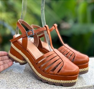 Sandália Terracota Trançada