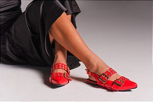 Sapatilha Slingback Cereja